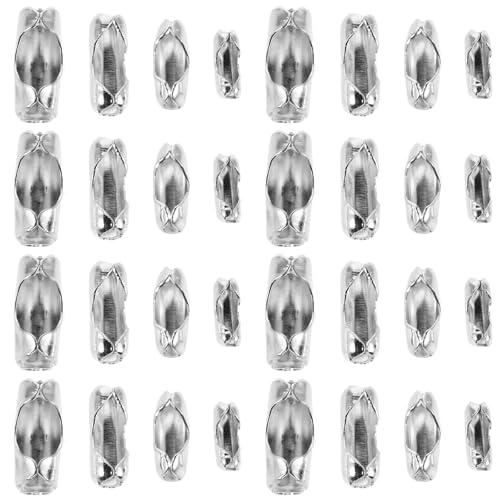 Gatuida 800 Stück Kugelketten-Verbinderverschlüsse, Zugblindkugelketten, Kordelverbinder, Clips, Schmuckherstellungszubehör für Schlüsselanhänger, Halsketten, 1,5 2 2,4 3,2 mm Gatuida 800 Stück Kugelketten-Verbinderverschlüsse, Zugblindkugelketten, Kordelverbinder, Clips, Schmuckherstellungszubehör für Schlüsselanhänger, Halsketten, 1,5 2 2,4 3,2 mm von Gatuida