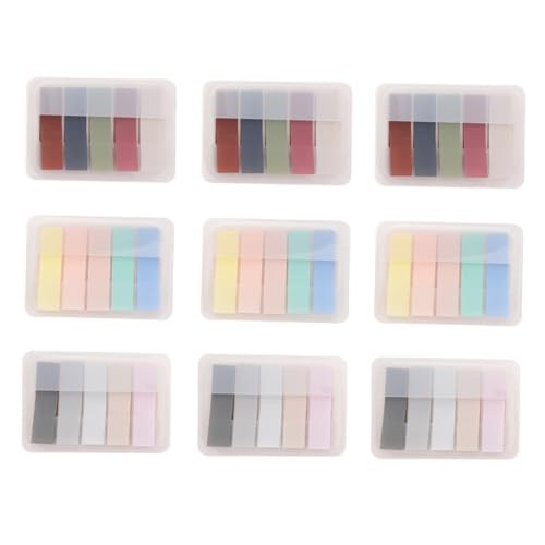 Gatuida 9 Sätze Mehrfarbige Page Marker Haftnotizen Selbstklebende Index Tabs Beschreibbare Buchlabels Praktische Memo Sticker für Büro Schule Studium Handlich und Vielseitig Einsetzbar Gatuida 9 Sätze Mehrfarbige Page Marker Haftnotizen Selbstklebende Index Tabs Beschreibbare Buchlabels Praktische Memo Sticker für Büro Schule Studium Handlich und Vielseitig Einsetzbar von Gatuida