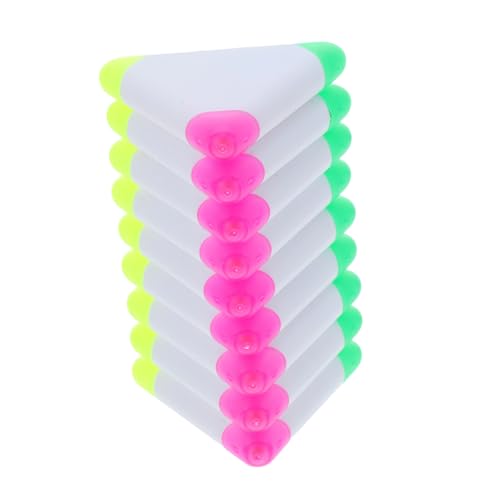 Gatuida 9 Stück Bunte Fluoreszierende Marker für Dreieckige Textmarker Gelb und Grün Wasserfarben Stifte Hervorheben und Notizen Machen von Gatuida