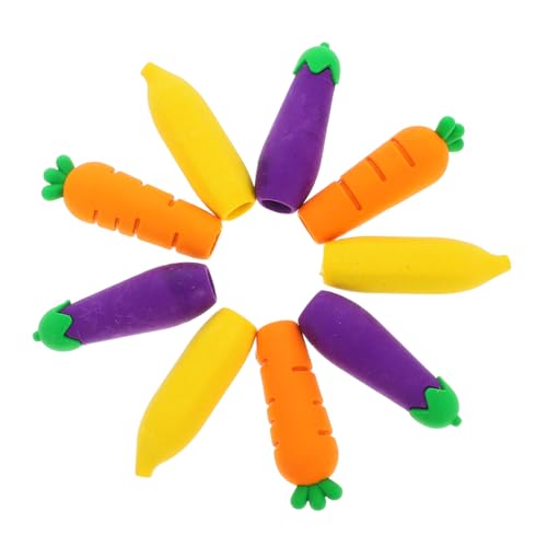 Gatuida 9 Stück Teiliges Niedliche Radiergummi Bleistiftkappen aus Weichem Vinyl Cartoon Motive Karotte Banane Aubergine Langlebig und Vielseitig für Zeichnen Schreiben Schüler Gatuida 9 Stück Teiliges Niedliche Radiergummi Bleistiftkappen aus Weichem Vinyl Cartoon Motive Karotte Banane Aubergine Langlebig und Vielseitig für Zeichnen Schreiben Schüler von Gatuida