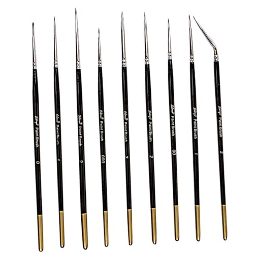 Gatuida 9 Stück Teiliges Nylon Feinstlinien Pinsel Malstift für Aquarell Wasserfarben Ölmalerei Professionell Präzise Zeichnungspinsel Glatter Griff für Künstler und Anfänger Gatuida 9 Stück Teiliges Nylon Feinstlinien Pinsel Malstift für Aquarell Wasserfarben Ölmalerei Professionell Präzise Zeichnungspinsel Glatter Griff für Künstler und Anfänger von Gatuida