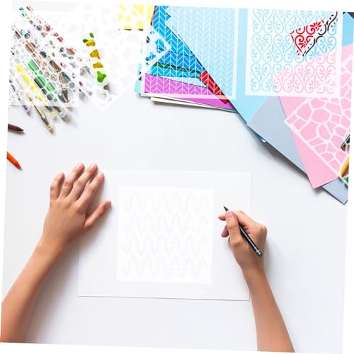 Gatuida 9 Stück Teiliges Schablonen aus Flexiblem Pet Wiederverwendbare Malvorlagen für DIY Wand und Bastelprojekte für Kreative Gestaltung und Präzises Zeichnen zu Hause von Gatuida