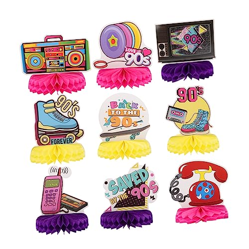 Gatuida 9 Stück Teiliges Waben Mittelstück für Jahre Partys Retro Disco Dekorationen für Unvergessliche Feiern Foto Requisiten für Nostalgische Erinnerungen und Spaß mit Freunden Gatuida 9 Stück Teiliges Waben Mittelstück für Jahre Partys Retro Disco Dekorationen für Unvergessliche Feiern Foto Requisiten für Nostalgische Erinnerungen und Spaß mit Freunden von Gatuida