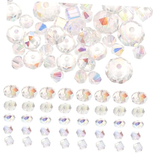Gatuida 90 Stück Teilige Facettierte Ab color Glasperlen Lose Schmuckperlen mit Bohrung Vielseitig für Armband DIY Bunte Glasperlen zum Auffädeln und Basteln Langlebig Glatt und von Gatuida
