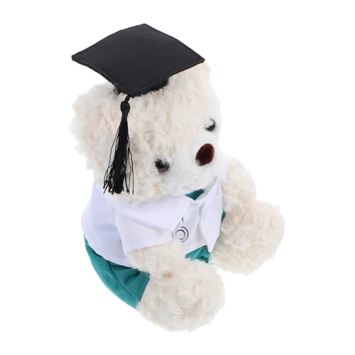 Gatuida Abschlussbär Plüschspielzeug Weiche Doktorbär Puppe Ideal Für Die Abschlusssaison Und Partybevorzugungen Abschlussfotos Und Präsentiert Weißgrün von Gatuida