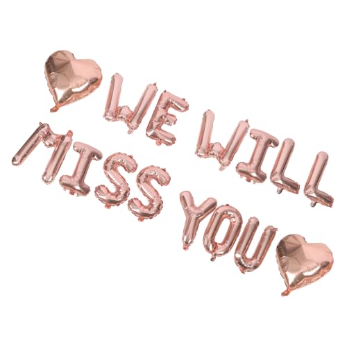 Gatuida Abschlussparty Ballons We Will Miss You Roségold Buchstaben Herz Folienballons Für Abschlussfeier Dekoration Gatuida Abschlussparty Ballons We Will Miss You Roségold Buchstaben Herz Folienballons Für Abschlussfeier Dekoration von Gatuida