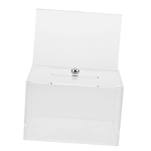 Gatuida Acryl Spendenbox mit Großer Kapazität Transparente Wahlurne für Vorschläge und Spenden Abschließbar und Praktisch für Büro und Veranstaltungen von Gatuida