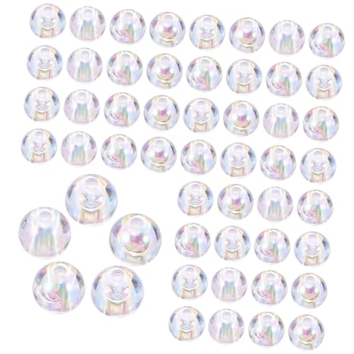 Gatuida Acrylperlen Transparente DIY Bastelperlen für Schmuckherstellung Glatte Spacer Perlen für Armbänder Kreative Bastelperlen von Gatuida
