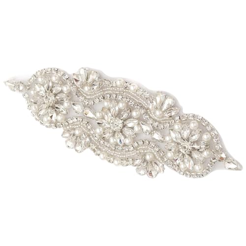 Gatuida Adhäsive Perlen strass applikation für Brautgürtel und Haarschmuck Selbstklebend Eleganter Glanz für Hochzeitskleider DIY Nähen Modische Schmuckverzierung von Gatuida