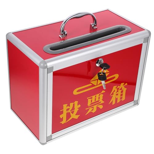 Gatuida Aluminium Wahlurne mit Schlitz Abschließbare Transparente Spendenbox Wetterfeste Lostrommel für Wohltätigkeit Raffles und Sichere Stimmabgabe Vielseitig Einsetzbar von Gatuida