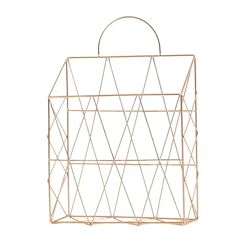Gatuida Aufbewahrungskorb mit Haken Wandhalterung für Zeitungen und Bücher Stilvoller Schreibtisch Organizer Gold Gatuida Aufbewahrungskorb mit Haken Wandhalterung für Zeitungen und Bücher Stilvoller Schreibtisch Organizer Gold von Gatuida