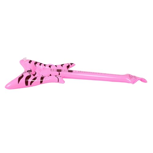 Gatuida Aufblasbare Gitarre Jahre Rock Instrument Bass für Themenpartys Karneval Geburtstagsfeiern Dekoration und Foto Requisiten Pinkes Design Flexibler Einsatz von Gatuida
