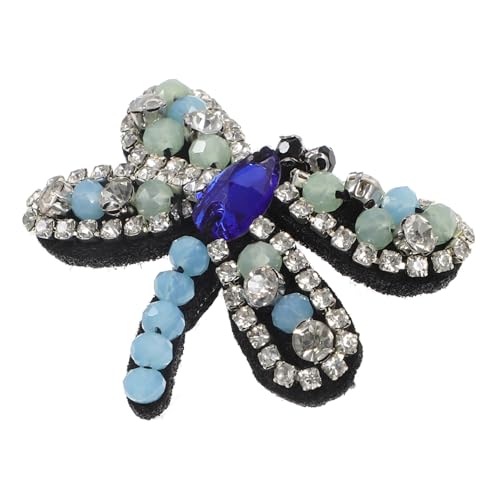 Gatuida Beaded Dragonfly Patch zum Aufnähen Handgefertigter Perlenaufnäher für Kleidung Schuhe Taschen und Hüte Langlebige DIY Applikation zum Dekorieren und Reparieren von Gatuida