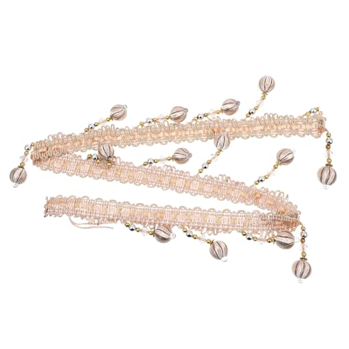 Gatuida Beige Perlenvorhang Fransenband Perlen Quaste Dekorative Gardinenborte DIY Vorhang Zubehör für Wohnzimmer Schlafzimmer Gatuida Beige Perlenvorhang Fransenband Perlen Quaste Dekorative Gardinenborte DIY Vorhang Zubehör für Wohnzimmer Schlafzimmer von Gatuida