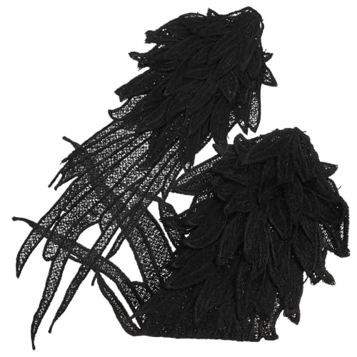 Gatuida Bestickte Engelsflügel Aufnäher zum Aufnähen Schwarze Gestickte Applikationen für Kleidung DIY Dekoration und Reparatur Langlebige Hautfreundliche Textilpatches von Gatuida