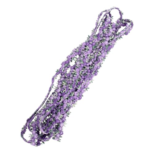 Gatuida Blumendekorative Trimm Haarbänder für Frauen Dekoration Hochzeitsband Bandrosen zum Basteln Braut- elegant wedding decoration Hochzeitskleid Träger Blumenspitze Randbesatz Violett von Gatuida