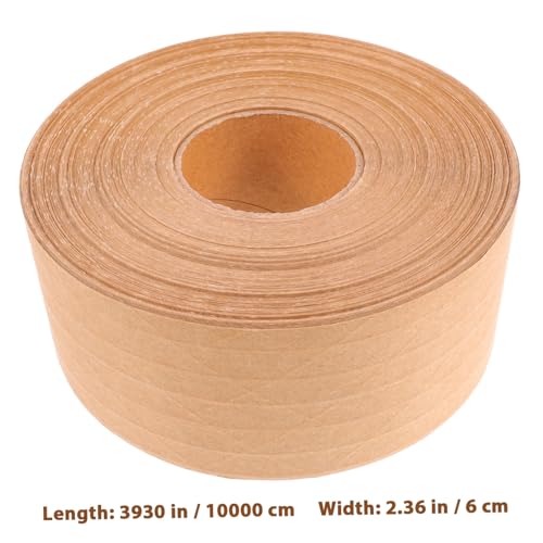 Gatuida Braunes Papier klebeband Selbstklebendes Verpackungsband mit Hoher Klebkraft Reißfestes Umweltfreundliches Packband aus Kraftpapier Feuchtigkeitsbeständig für Kartonversiegelung von Gatuida