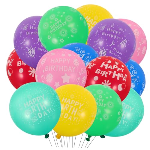 Gatuida 100 Stücke Alles Zum Geburtstag Ballon Dekorationen Verdickt Latex Ballons Folie Geburtstag Stern Dekorationen Für Party von Gatuida