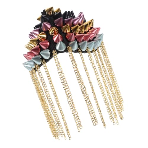 Gatuida Bunte Schulterklappen mit Quasten Nietverzierung und Kettenanhänger Dekorative Epauletten für Damen Modischer Kostüm schmuck Einfach Anzunähen Auffälliges Design Gatuida Bunte Schulterklappen mit Quasten Nietverzierung und Kettenanhänger Dekorative Epauletten für Damen Modischer Kostüm schmuck Einfach Anzunähen Auffälliges Design von Gatuida