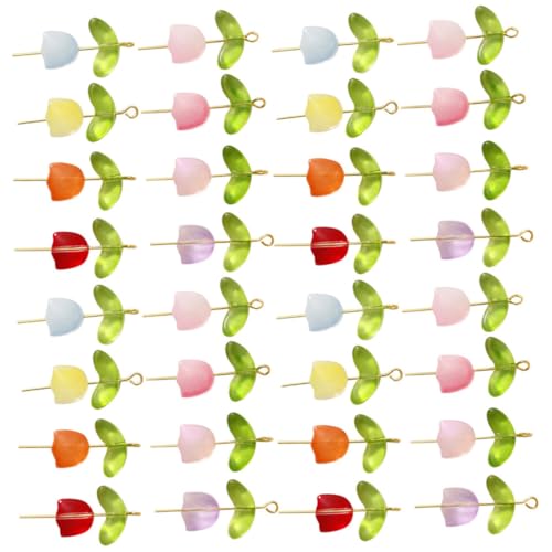 Gatuida Bunte Tulpen Glasperlen für Schmuckherstellung Glatte DIY Spacer Perlen mit Halbdurchsichtig Langlebig und Hautfreundlich für Armbänder und Bastelcharms Gatuida Bunte Tulpen Glasperlen für Schmuckherstellung Glatte DIY Spacer Perlen mit Halbdurchsichtig Langlebig und Hautfreundlich für Armbänder und Bastelcharms von Gatuida