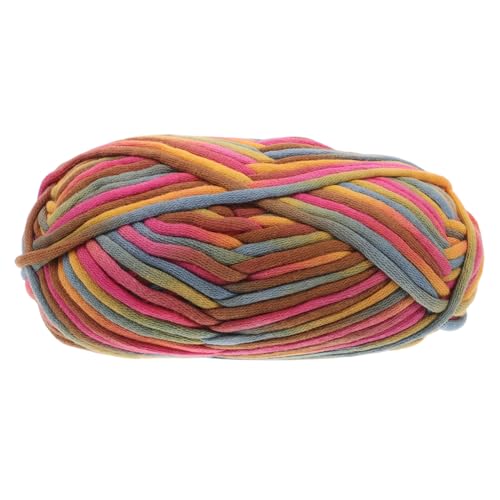 Gatuida Buntes T Shirt Garn für Anfänger Chunky Häkeln Garn Lebendigen Farben für DIY Handarbeiten Decken Kissen und Taschen Weichem Baumwollmaterial von Gatuida