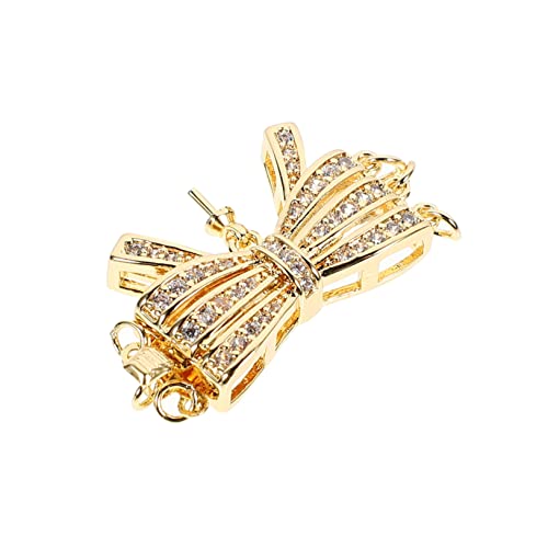 Gatuida Chic Schmuckverschluss für DIY und Armbänder Perlenanhänger Verbinder Langlebig und Glänzend für Kreative Schmuckherstellung Ring Design Gold von Gatuida