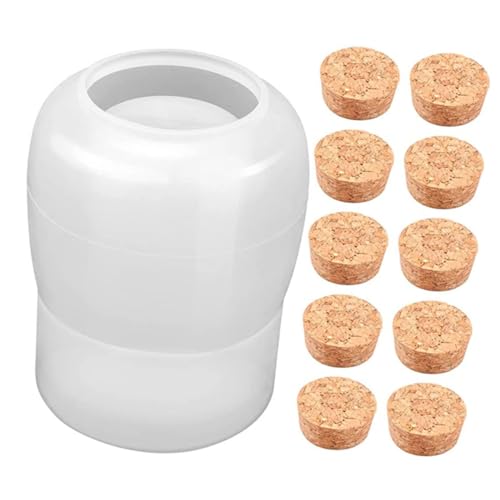 Gatuida DIY Epoxidharz Silikonform für Aufbewahrungsflasche mit Stopfen Glatte Gießform für Schmuck Süßigkeiten und Dekoration Vielseitige Bastelgießform aus Hochwertigem Silikon von Gatuida