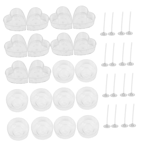 Gatuida DIY Kerzenherstellungsset Runde Herzförmige Transparente Silikonformen mit Dochten Wiederverwendbar Leicht zu Reinigen Sicher für Erwachsene und Zubehör für Handgemachte Kerzen Gatuida DIY Kerzenherstellungsset Runde Herzförmige Transparente Silikonformen mit Dochten Wiederverwendbar Leicht zu Reinigen Sicher für Erwachsene und Zubehör für Handgemachte Kerzen von Gatuida