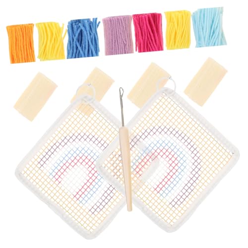 Gatuida DIY Latch Hook Untersetzer Material Stickerei Coaster Kit mit Vorgefertigtem Design Handgemachte Tischdeko für Bastelanfänger Farbiges Garn in Blau und Rot Langlebig und Einfach Gatuida DIY Latch Hook Untersetzer Material Stickerei Coaster Kit mit Vorgefertigtem Design Handgemachte Tischdeko für Bastelanfänger Farbiges Garn in Blau und Rot Langlebig und Einfach von Gatuida