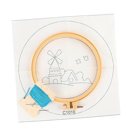 Gatuida DIY Punch Needle Set für Rundes Stickmaterial mit Wolle Garn und Zubehör Geeignet für Kreative Handarbeiten und Bastelprojekte Windmühlenmuster Gatuida DIY Punch Needle Set für Rundes Stickmaterial mit Wolle Garn und Zubehör Geeignet für Kreative Handarbeiten und Bastelprojekte Windmühlenmuster von Gatuida