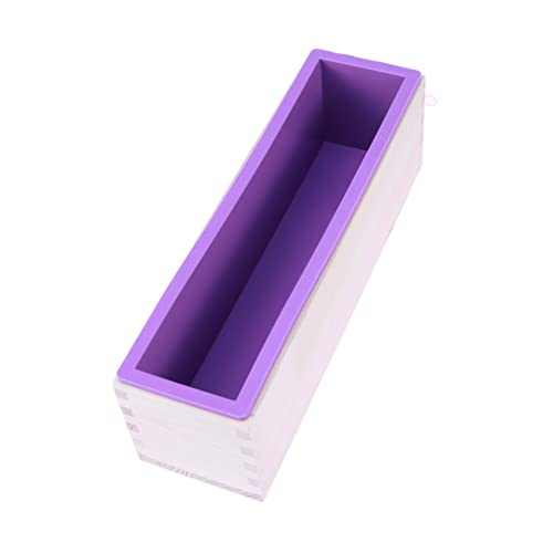 Gatuida DIY Seifenform Holzbox Rechteckige Runde Silikonform für Handgemachte Seifen Lila S für Seifenherstellung und Kreative Projekte von Gatuida