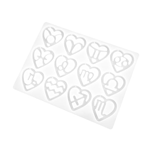 Gatuida DIY Silikonform Herzform Wiederverwendbar Kristall Harz Anhänger Basteln Schmuck Anhänger Gießform für Schlüsselanhänger Handy Deko von Gatuida