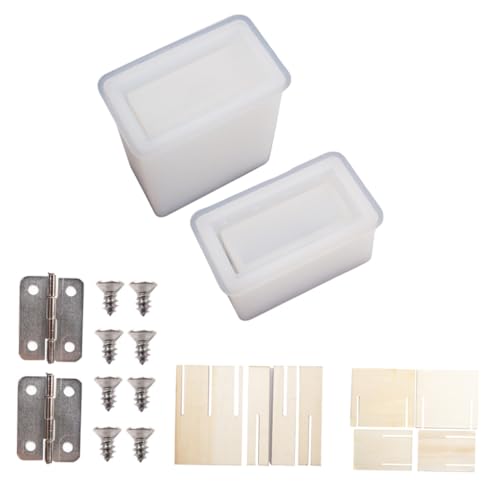 Gatuida DIY Zigarettenbox Silikonform aus Flexiblem Langlebigem Material mit Zubehör für Epoxidharz Gießen Quadratische Form zum Individuellen Gestalten von Zigarettenhüllen für Kreative von Gatuida