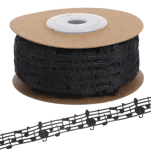 Gatuida Dekorativer Schwarzer Musiknoten Rollband für Diy Projekte und Party Dekorationen Yards Kreative Bastelmaterialien von Gatuida