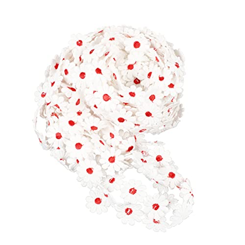 Gatuida Dekoratives Besticktes Spitzenband Yards Daisy Flower Lace Trim Elegantes und Langlebiges Nähzubehör für Hochzeitsdekoration Diy Projekte und Kleidung Maschinenwaschbar Vielseitig von Gatuida