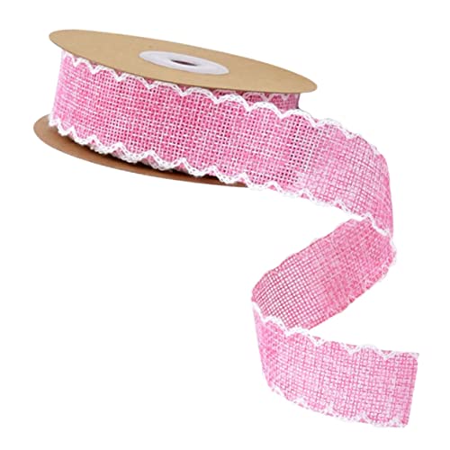 Gatuida Diy Leinenband Yards Rosa Wellenrand Verpackungsband für Frische und Bastelprojekte Hochzeiten Partys und Tischdekorationen von Gatuida
