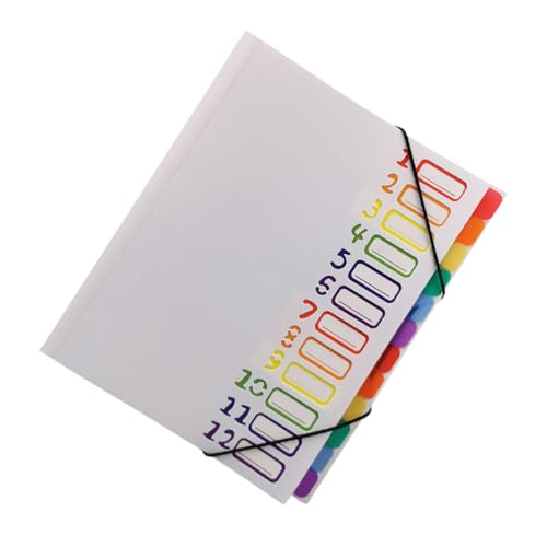 Gatuida Dokumentenmappe Kunststoff Mehrlagig mit Bunten Trennseiten Praktischer File Organizer für Quittungen Tragbarer Dokumentenhalter für Büro Schule und Reisen von Gatuida