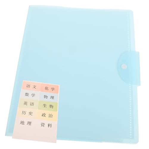 Gatuida Dokumentenmappe Tragbare Aufbewahrungstasche für Rechnungen und Belege Seitige Transparente Organizer Tasche Hellblau für Tägliche Organisation von Gatuida