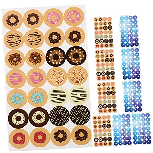 Gatuida Doughnut Hole Sticker Selbstklebende Papierverstärkungen für Loseblattpapier Kreative Muster für Scrapbooking und Basteln Einfach zu Verwenden und Abzuziehen für Täglichen von Gatuida