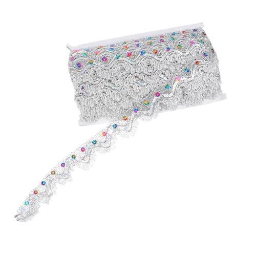 Gatuida Dreiteiliges Pailletten Spitzenband Ethno stil Tanzkleidung Zierband Langlebige Metallische Spitze mit Feiner Textur Weiches Dekoratives Band für DIY Kleidung und Kostüme von Gatuida