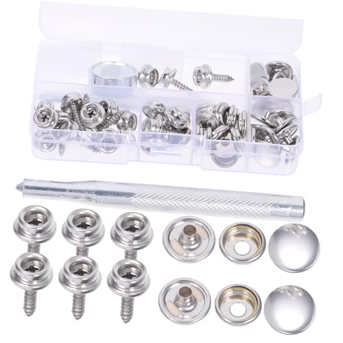 Gatuida Edelstahl Snap Fastener mit Silbernen Druckknöpfen Montagewerkzeugen und Kunststoffbox Robustes DIY Befestigungsset für Planen Möbel Zelte Auto und Polstermöbel Gatuida Edelstahl Snap Fastener mit Silbernen Druckknöpfen Montagewerkzeugen und Kunststoffbox Robustes DIY Befestigungsset für Planen Möbel Zelte Auto und Polstermöbel von Gatuida