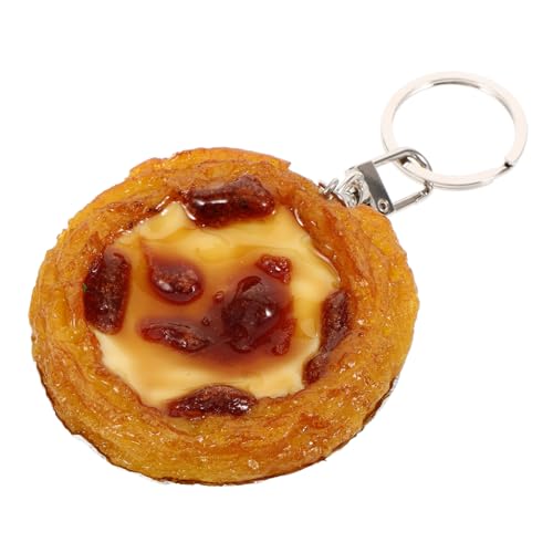 Gatuida Eierkuchen-schlüsselanhänger Eierkuchen-anhänger Fritteuse Schlüsselanhänger Mit Anhänger Simulation Lebensmittel Schlüsselanhänger Brot-dessert-schlüsselanhänger Pvc von Gatuida