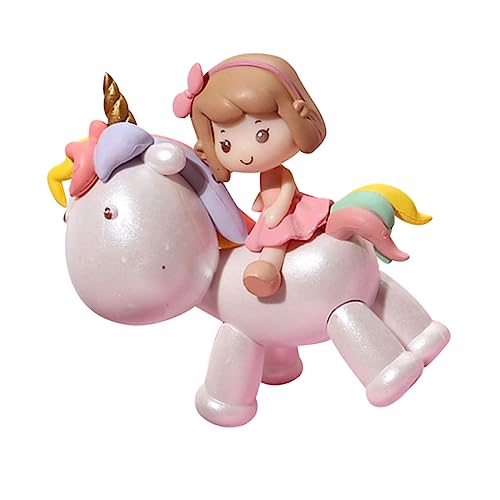Gatuida Einzigartige Einhorn Mädchen Tortendeko Kuchenfigur Desktop Dekoration für Diy Kuchen Verschönerung Kompakte Langlebig Kreative Tortendekoration für Besondere Anlässe von Gatuida