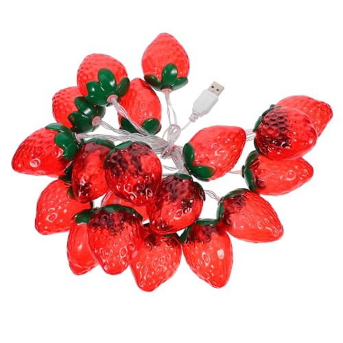 Gatuida Erdbeer LED Lichterkette USB Betriebene Dekoleuchte für Schlafzimmer Partys und Hochzeiten Süße Nachtlichter für und Außenbereich Gatuida Erdbeer LED Lichterkette USB Betriebene Dekoleuchte für Schlafzimmer Partys und Hochzeiten Süße Nachtlichter für und Außenbereich von Gatuida