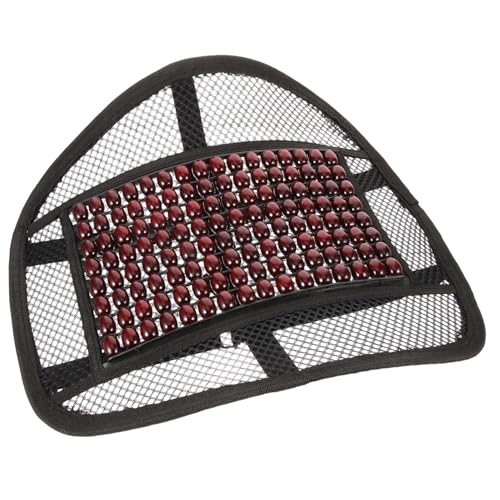 Gatuida Ergonomisches Lendenwirbelkissen mit Atmungsaktivem Mesh und Handgewebten Holzperlen Langlebige für Auto und Bürostuhl Komfortable Massage für Langes Sitzen Rotbraun Gatuida Ergonomisches Lendenwirbelkissen mit Atmungsaktivem Mesh und Handgewebten Holzperlen Langlebige für Auto und Bürostuhl Komfortable Massage für Langes Sitzen Rotbraun von Gatuida
