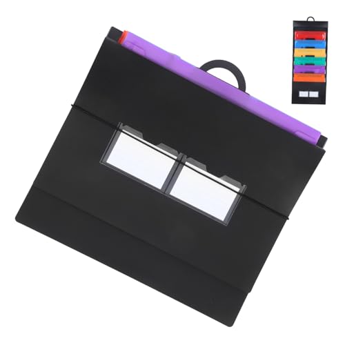 Gatuida Erweiterbarer Wand organizer mit Fächern Bunter Ordner aus Kunststoff Platzsparende Hängeakte für Büro Multifunktionaler Karten Dokumentenhalter in Schwarz Gatuida Erweiterbarer Wand organizer mit Fächern Bunter Ordner aus Kunststoff Platzsparende Hängeakte für Büro Multifunktionaler Karten Dokumentenhalter in Schwarz von Gatuida