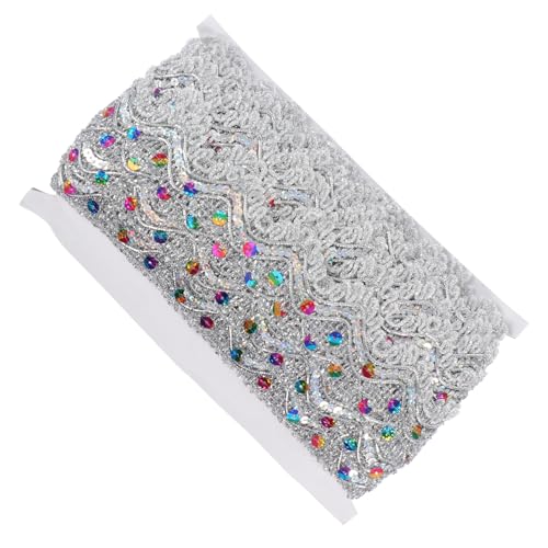 Gatuida Ethno Spitzenbesatz mit Pailletten Metallic Glänzend für Tanzkleider Bauchtanz DIY Dekoration Langlebiger Spitzenbesatz zum Nähen und Verzieren von Tanzröcken und Kleidung Gatuida Ethno Spitzenbesatz mit Pailletten Metallic Glänzend für Tanzkleider Bauchtanz DIY Dekoration Langlebiger Spitzenbesatz zum Nähen und Verzieren von Tanzröcken und Kleidung von Gatuida