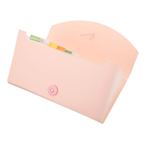 Gatuida Fächermappe für Rechnungen und Quittungen Tragbarer Organizer für Schule und Büro Großes Fassungsvermögen Design mit Schnappverschluss Vielseitig Einsetzbar Rosa von Gatuida