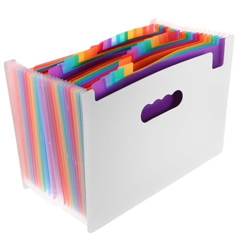 Gatuida Fächerordner Erweiterbarer Aktenordner mit Fächern Tragbare Dokumententasche für Büro Schule und Reisen aus Strapazierfähigem Material Farbenfrohes Design für Organisation von von Gatuida