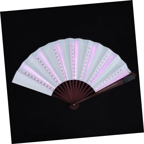 Gatuida Faltbarer LED Glühender Fan Farbenfroher Party Performance Lüfter für Hochzeiten Bühnenaufführungen und Tanzpartys Requisite oder Gatuida Faltbarer LED Glühender Fan Farbenfroher Party Performance Lüfter für Hochzeiten Bühnenaufführungen und Tanzpartys Requisite oder von Gatuida